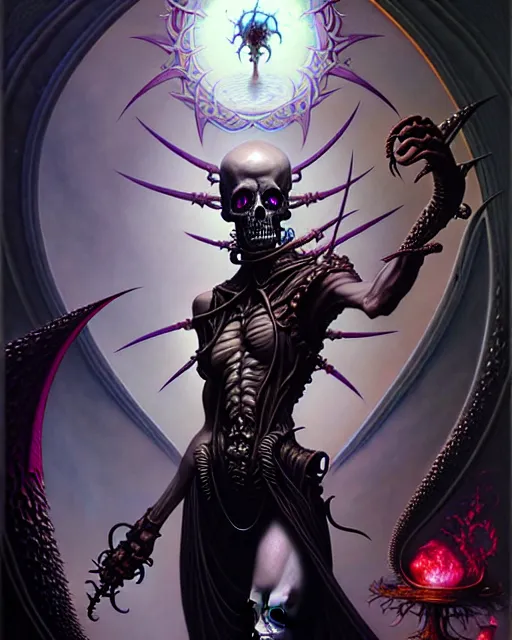 Image similar to death the tarot card, fantasy character portrait made of fractals, ultra realistic, wide angle, intricate details, the fifth element artifacts, highly detailed by peter mohrbacher, hajime sorayama, wayne barlowe, boris vallejo, aaron horkey, gaston bussiere, craig mullins