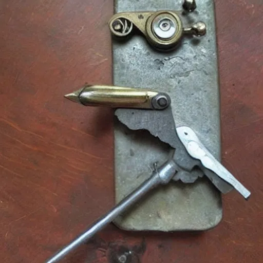 Image similar to look at this strange tool i found in my grandfather's attic! i wonder what it does?