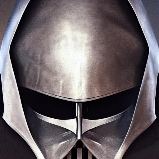 Prompt: perfectly - centered - 3 d of a templar knight helmet design inspired by darth vader, intricate, highly detailed, digital painting, artstation, concept art, smooth, sharp focus, illustration, unreal engine 5, 8 k, art by artgerm and greg rutkowski and alphonse mucha