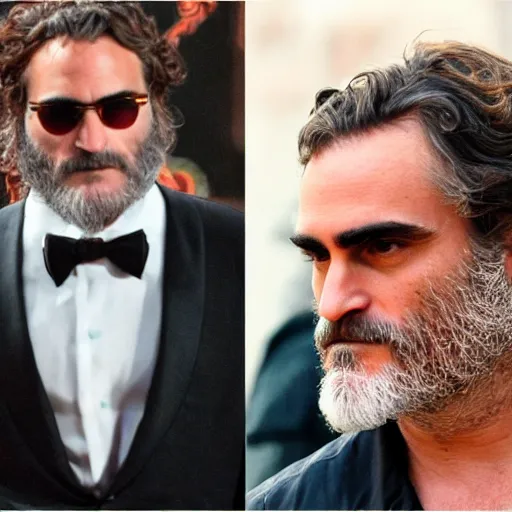 Image similar to joaquin phoenix face full of quinoa