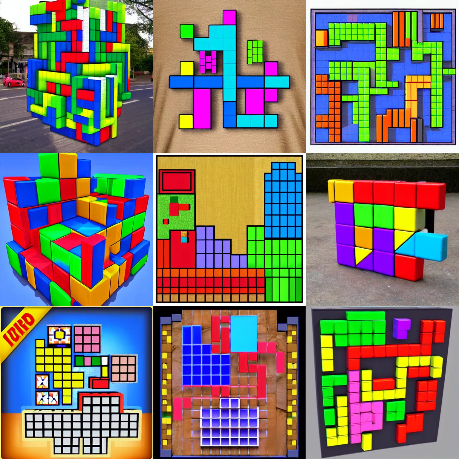 3D Tetris | Stable Diffusion | OpenArt