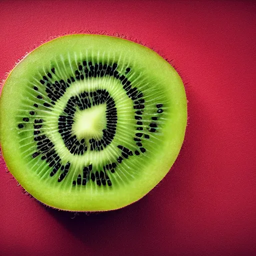 Prompt: art of vinyl record in shape of huge kiwi fruit, 4 k, unreal render, by blender guru, vibrant colors