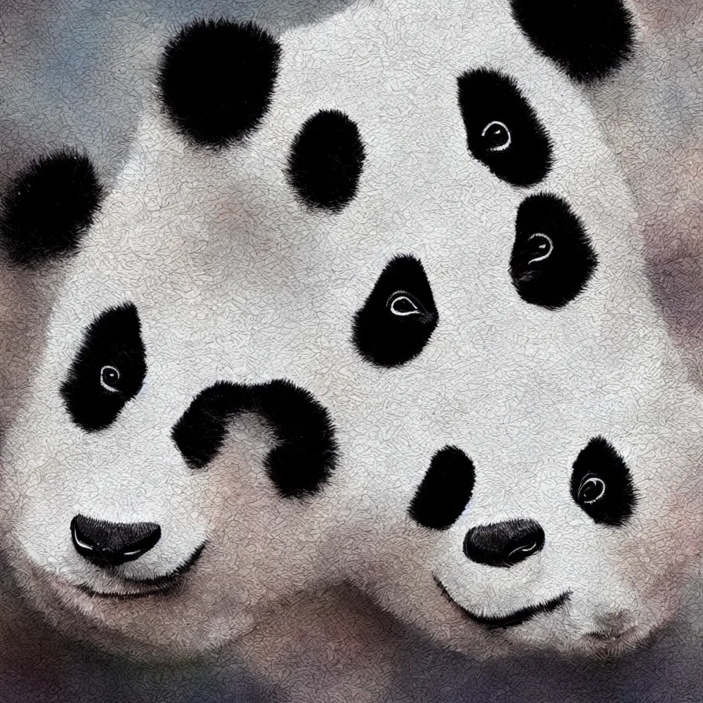 Image similar to panda 🐼 , high quality, high details, 🌌, high detail photo, 🌠,digital art,