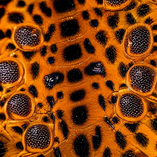 Image similar to macro photography of animal skin with parasites, national geographic photography, realistic, ultra detailed, never seen, as above so below, 4 k, high quality image