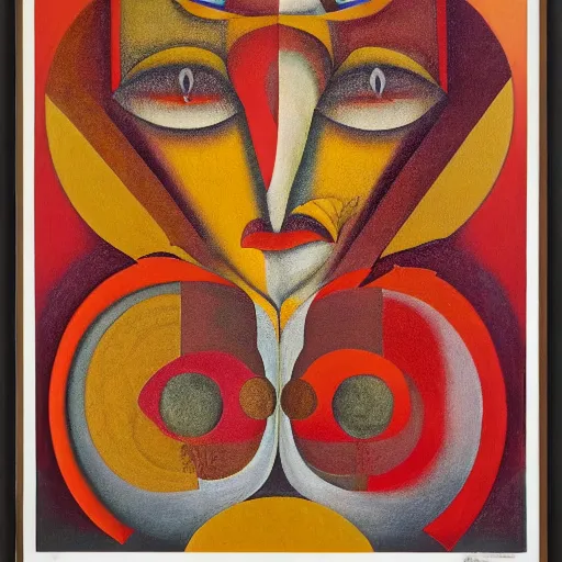 Image similar to floral face portrait by leonetto cappiello and wojciech siudmak and ernst fuchs, anni albers, oil on canvas