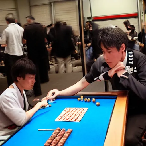 Prompt: benjamin nethnyahu at a japanese go tournament