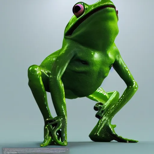 Image similar to hyperrealistic film still of a person wearing a frog mascot costume, stunning 3 d render, inspired by istvan sandorfi & greg rutkowski & unreal engine, perfect facial symmetry, dim volumetric cinematic lighting, 8 k octane comprehensive render, extremely hyper - detailed, incredibly lifelike attributes, intricate, real flesh texture, masterpiece, artstation, stunning,