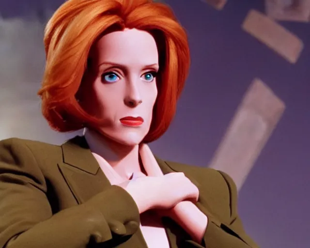 Prompt: Dana Scully on Masters of the Universe (1983), animated cartoon series by Filmation, blu-ray transfer, 5k