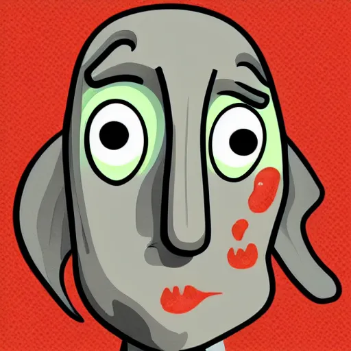 Image similar to handsome squidward portrait, realistic, pop art, vivid colors