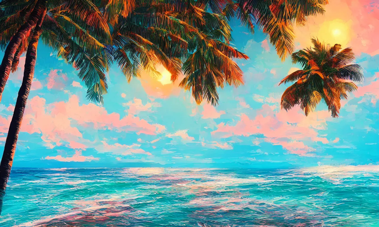 Image similar to paradise beach by alena aenami artworks in 4 k