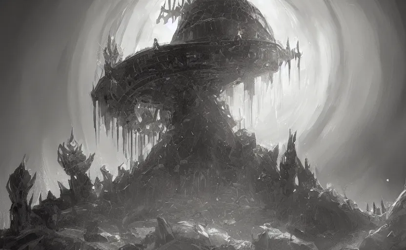 Prompt: the unending torment of the dome of despair. trending on artstation.