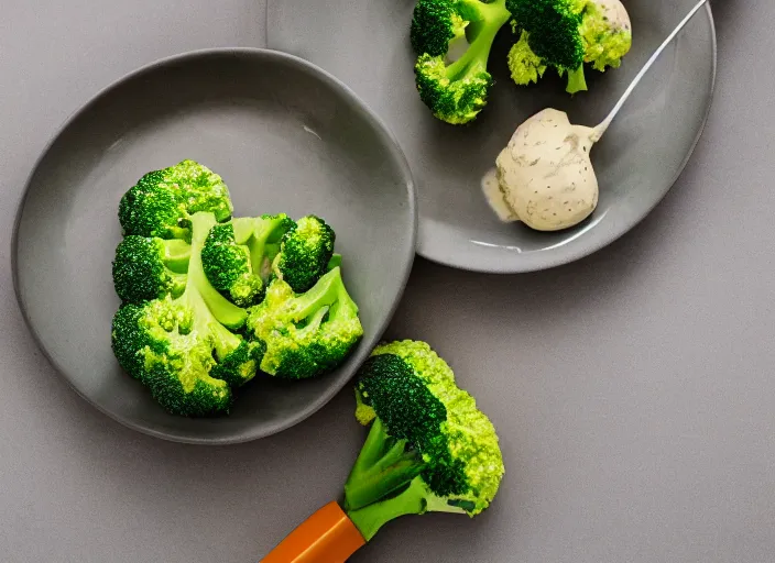 Image similar to dslr food photograph of broccoli ice cream, 8 5 mm f 1. 8