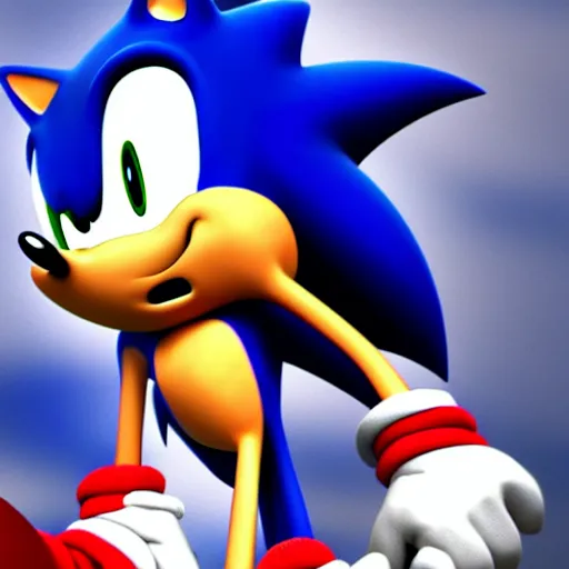 Image similar to sonic if he were a human