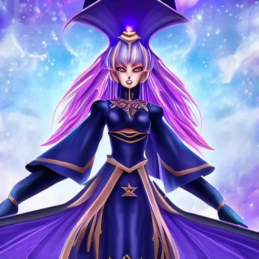 Image similar to beautiful dark magician girl, full body, mystical, ultra detailed, 4k