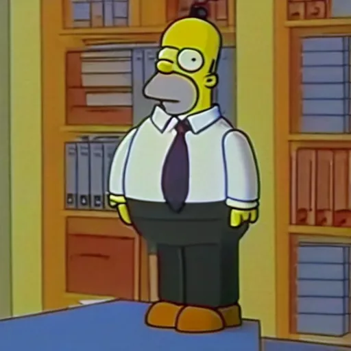 Image similar to screenshot from the office ( 2 0 0 2 ) homer simpson