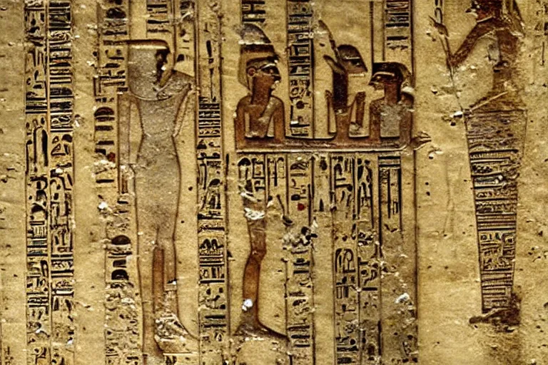 Prompt: Some Ancient Egyptian works are on papyrus, like The Book of the Dead