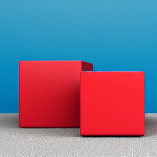 Prompt: a blue cube on top of a red cube on top of a green cube