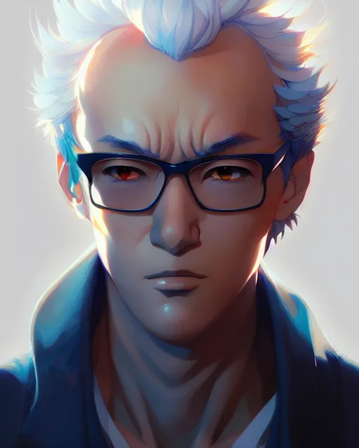 Image similar to morpheus, portrait shinkai makoto studio ghibli studio key hideaki anno sakimichan stanley artgerm lau rossdraws james jean marc simonetti elegant highly detailed digital painting artstation pixiv