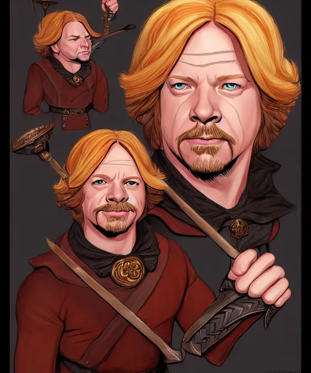 Prompt: a fantasy comic - style full portrait of a halfling maitre'd who looks like david spade, digital illustration by ken taylor and sana takeda and jenny frison, character design, concept art, fine inking lines, vivid colors, dnd, highly detailed!, hd, 4 k, trending on artstation