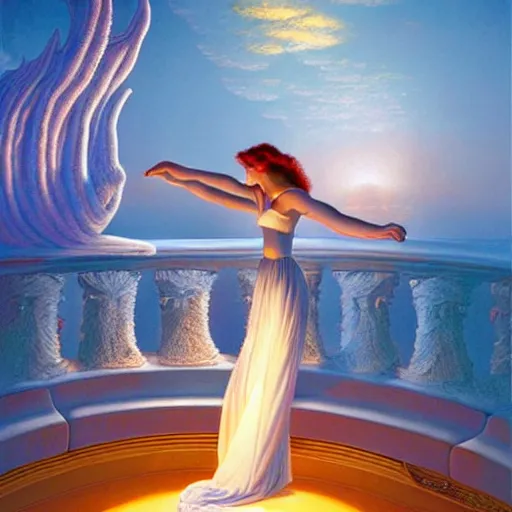 Image similar to art by delphin enjolras, james christensen, rob gonsalves and tim white