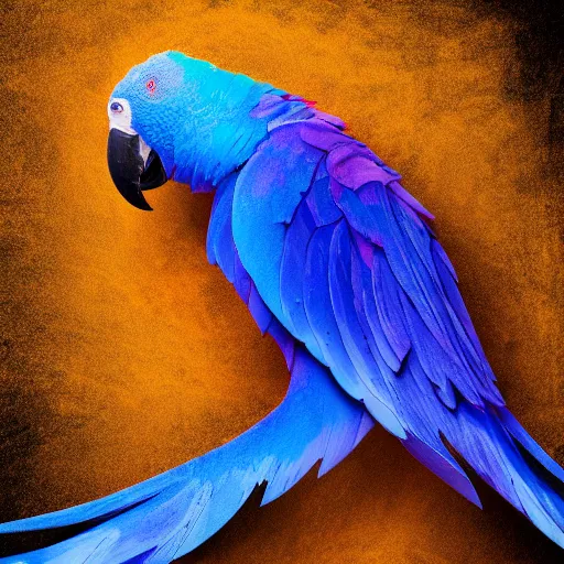 Prompt: fluids paint pouring forming blue parrot, intricate details, 16k, post processing, vivid colors, vray render