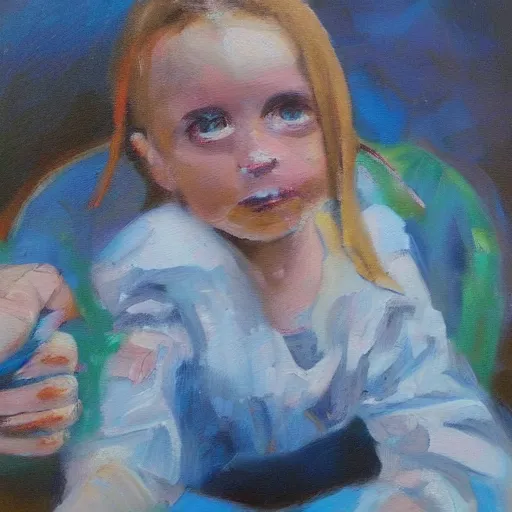 Prompt: the moment money is not needed, oil painting
