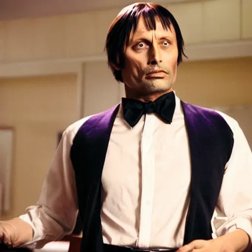 Image similar to Mads Mikkelsen starring in Pulp Fiction as main character