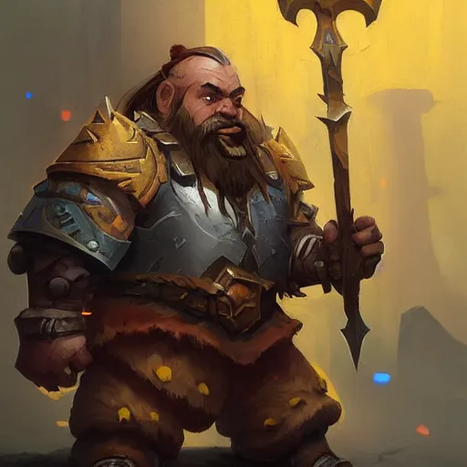 Image similar to a dwarf warrior, yellow theme, bright art masterpiece artstation. 8 k, sharp high quality artwork in style of jose daniel cabrera pena and greg rutkowski, concept art by tooth wu, blizzard warcraft artwork, hearthstone card game artwork, boar rider