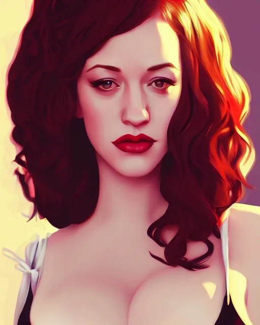 Prompt: kat dennings christina hendricks jennifer tilly, in a dress, by wlop and ilya kuvshinov and artgerm, gorgeous beautiful, stunning, deviant