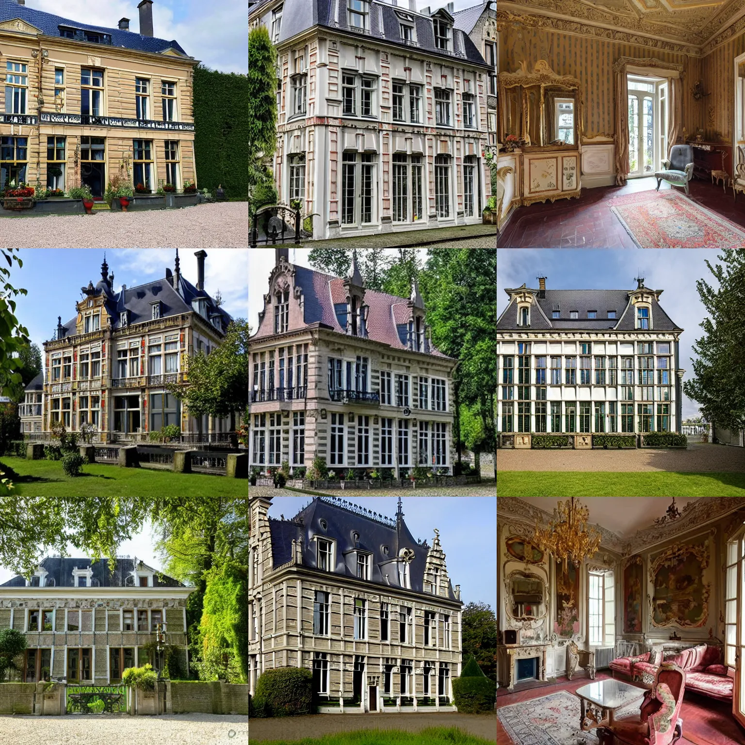 Prompt: belle - epoque house in belgium