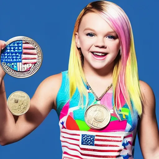 Image similar to jojo siwa on the american 2 5 cent coin