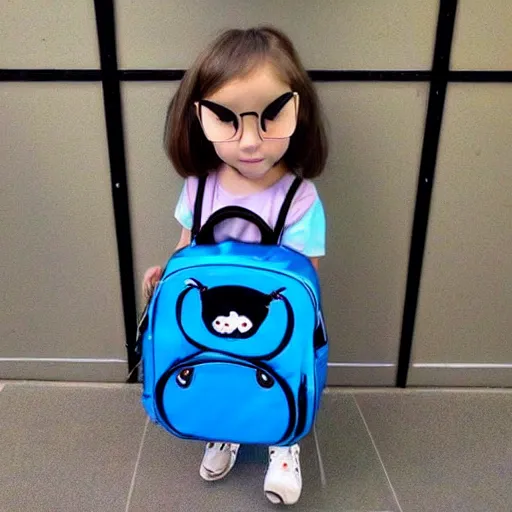 Image similar to “ a little girl with school bag in pixar style ”