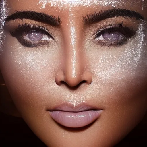 Prompt: kim kardashian frozen in a glass tube, full body, full shot, photograph, photorealistic, 8 k uhd resolution, highly detailed, cinematic lighting, post processing, - 6