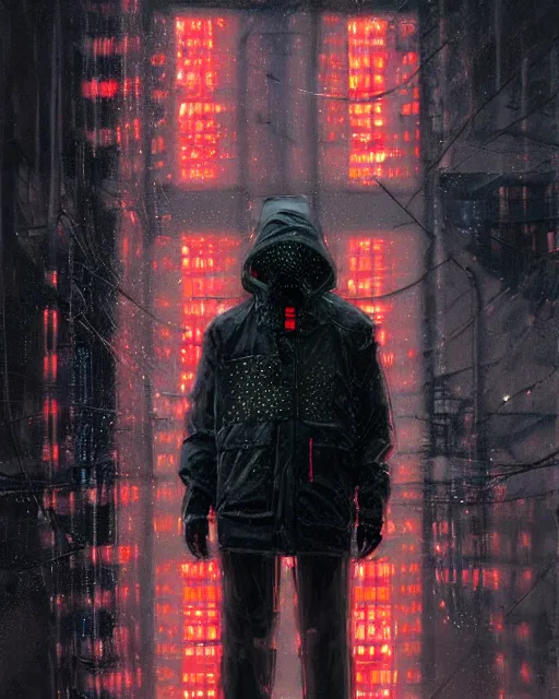 Image similar to detailed portrait, rain, cyberpunk futuristic neon, reflective puffy coat, decorated with traditional japanese ornaments by ismail inceoglu dragan bibin hans thoma greg rutkowski alexandros pyromallis nekro rene maritte illustrated, perfect face, fine details, realistic shaded, fine - face, pretty face