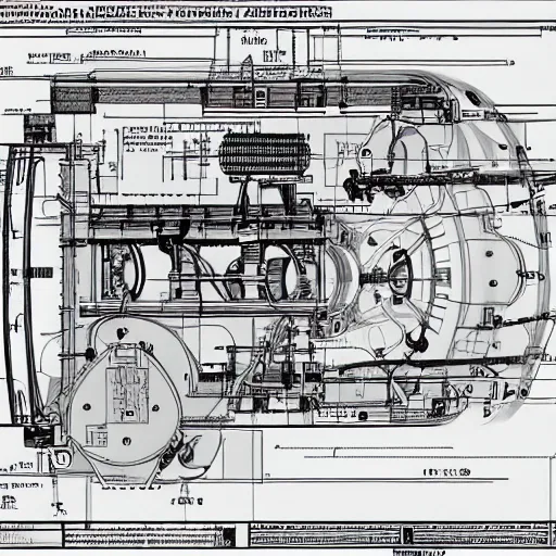 Image similar to detailed schematics to a time machine