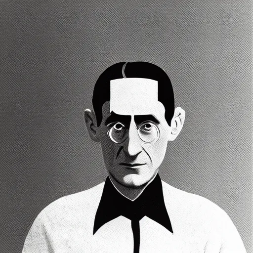 Prompt: a minimalist portrait of Marcel Duchamp holding computer cables in the style of Marcel Duchamp, Da Vinci, Irving Penn, Hito Steyerl, wide angle, monochrome, futuristic