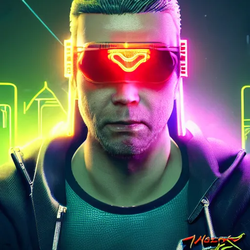 Image similar to juha mieto portrait, cyberpunk 2 0 7 7, cyberpunk jackie welles, photorealistic, ultra detailed, neon, octane, bokeh, cinematic lighting, cyber, cyberpunk city, studio quality, feature, scars, cyberface, 8 k