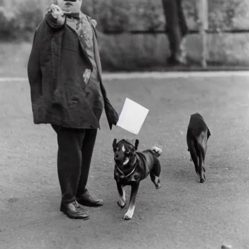 Prompt: photograph of the first dog to ever vote