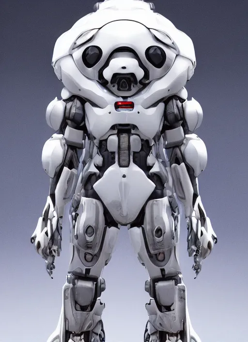 Prompt: mecha android panda, glossy texture, pure white, naturel, hyper detailed, digital art, trending in artstation, cinematic lighting, studio quality, smooth render, unreal engine 5 rendered, octane rendered, art style by klimt and nixeu and ian sprigger and wlop and krenz cushart