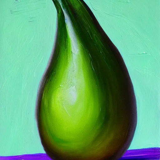 Prompt: detailed painting of green aubergine