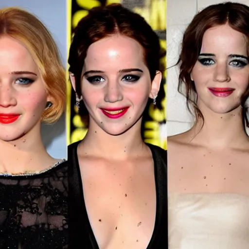 Prompt: jennifer lawrence emma watson eva green scarlet johansson