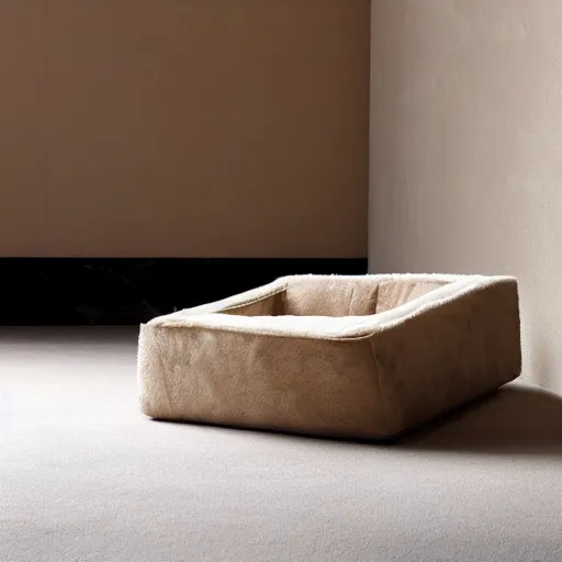 Prompt: luxurious dog bed inspired by Marcel Breuer