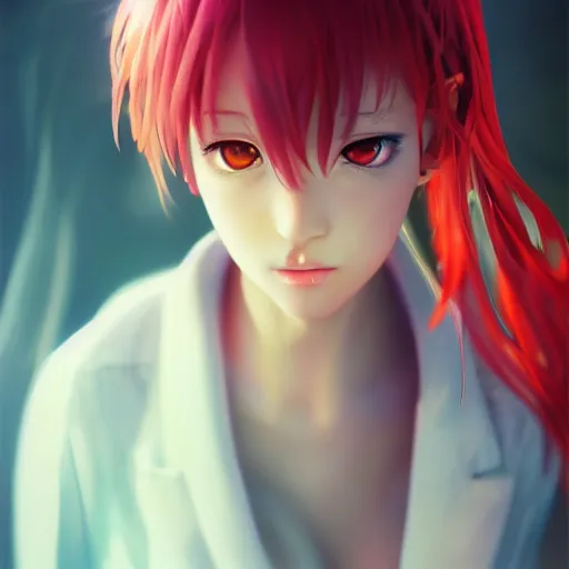 Image similar to photorealistic dramatic liquids anime people render, detailed face, colorful, atmosphere cinematic, by wlop, by ilyu kuvshinov, soft shadows, concept art, super detailed, unreal engine 5, octane render, vfx, houdini, 8 k, super realistic, ufotable studio art style, global illumination, trending in pixiv, dramatic color