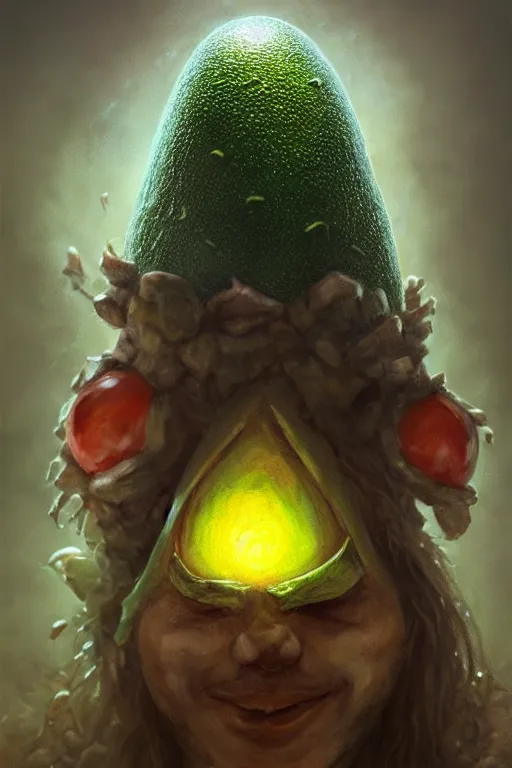 Prompt: avocadoman is a is a sorcerer's apprentice, artgem, digital painting, color painting, hyperrealistic, concept art, oil painting, masterpiece, concept art, trending on deviantart, realistic and detailed face, highly detailed, high quality, 8 k, soft lighting, fancy colors, fantasy, cinematic, high coherence