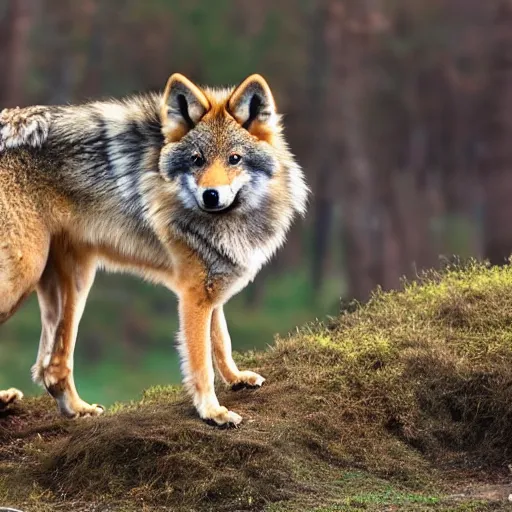 Image similar to professional photograph of a eurasian tibetan wolf, high quality, hd, 8 k, 4 k, magnificent, award - winning, nature, nature photography, awe - inspiring, highly detailed, amazing