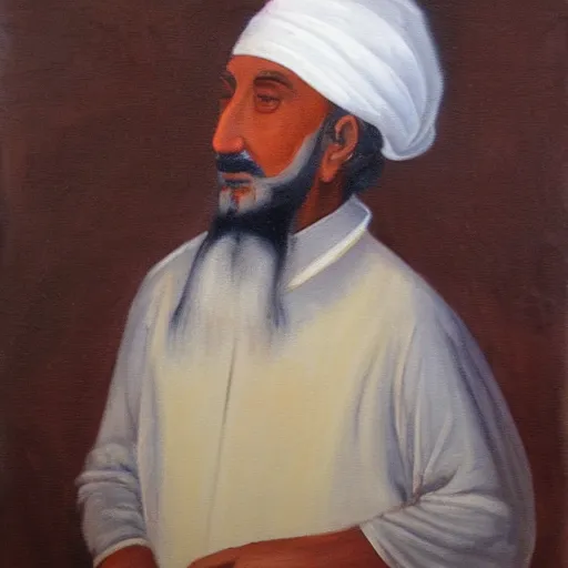 Prompt: ibn khaldun, oil painting