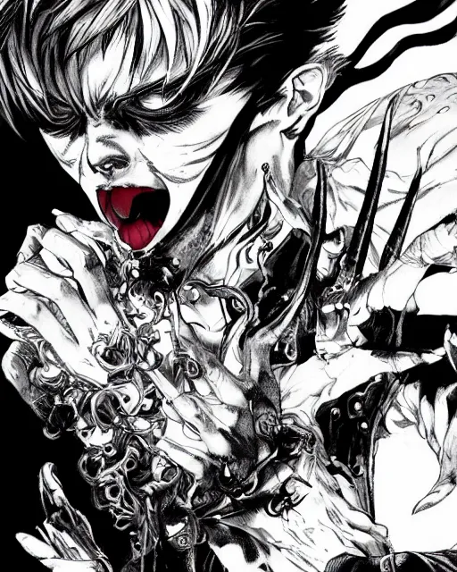 Image similar to devilman cry baby by ayami kojima, hd, hyper detailed, 4 k