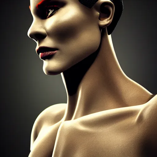 Image similar to sharp jawline man inspired avant-garde art, deco fashion, highly detailed, photorealistic portrait, bright studio setting, studio lighting, crisp quality and light reflections, unreal engine 5 quality render