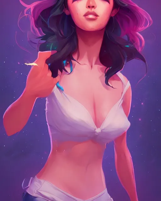 Prompt: a portrait of a beautiful full body Stella Maeve magic, art by lois van baarle and loish and ross tran and rossdraws and sam yang and samdoesarts and artgerm, digital art, highly detailed, intricate, sharp focus, Trending on Artstation HQ, deviantart, unreal engine 5, 4K UHD image