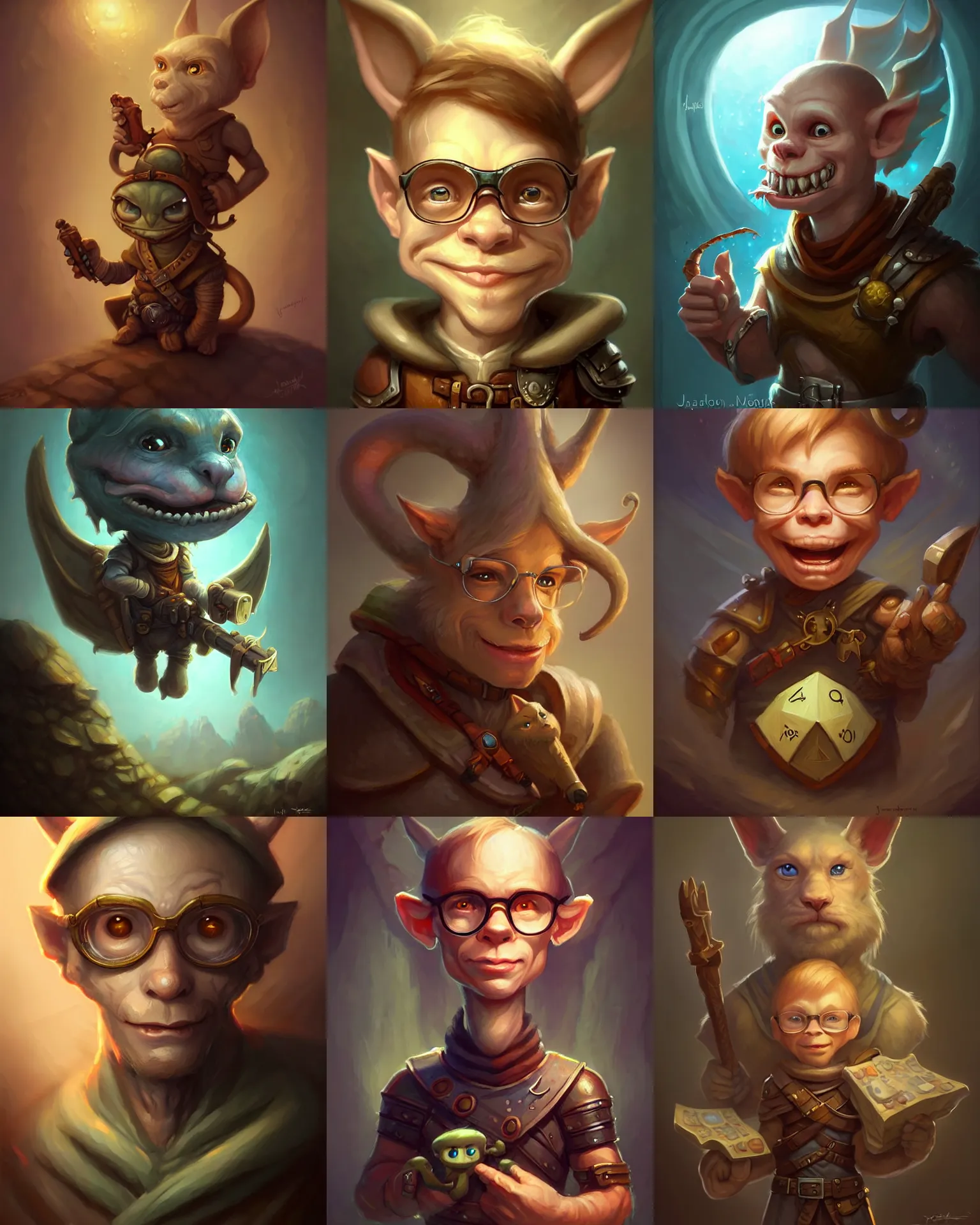 Prompt: cute little anthropomorphic john carmack cute and adorable, pretty, beautiful, dnd character art portrait, matte fantasy painting, deviantart artstation, by jason felix by steve argyle by tyler jacobson by peter mohrbacher, cinema